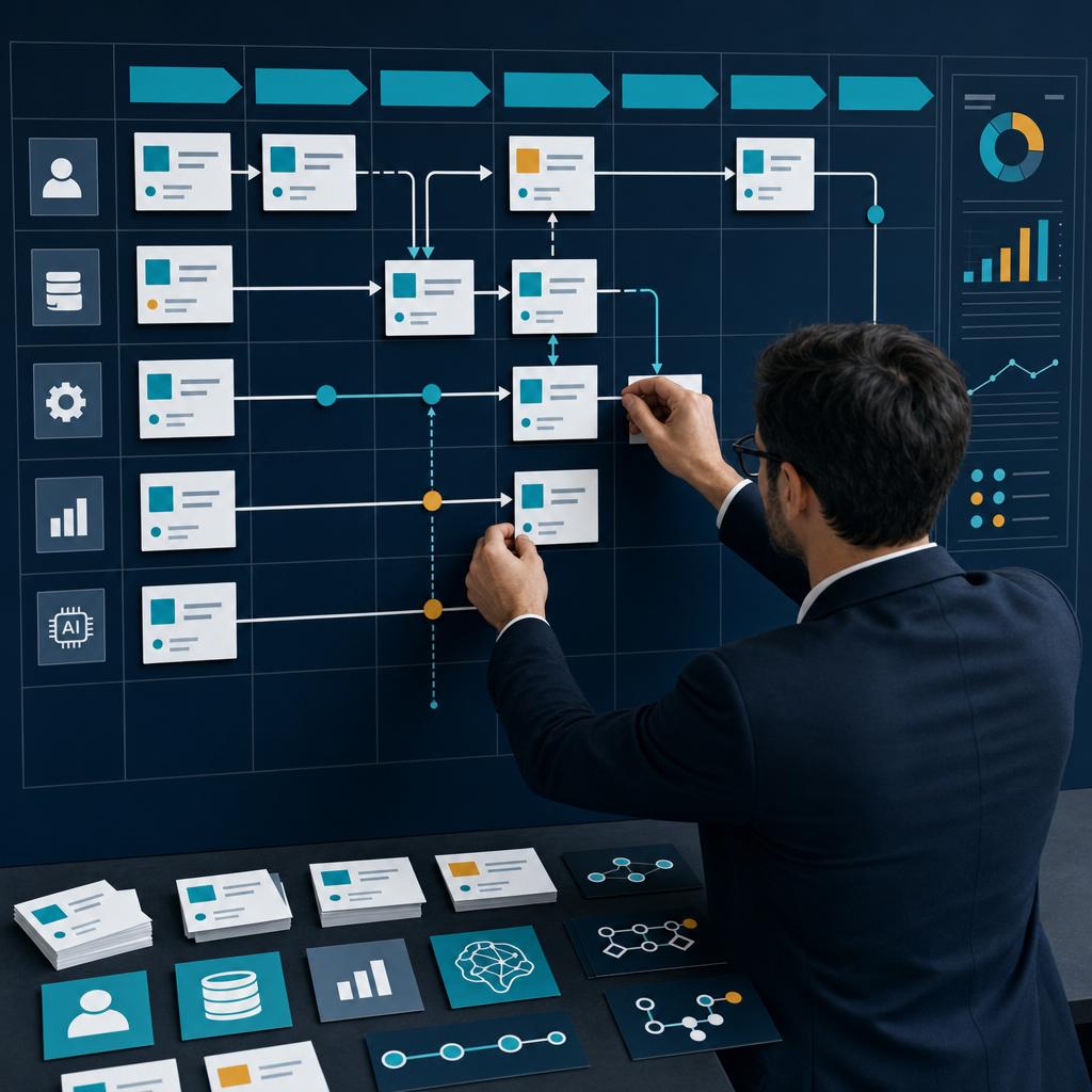 AI化できる業務を整理する業務フロー設計ボード